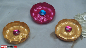 Decorated Plastic Flowers